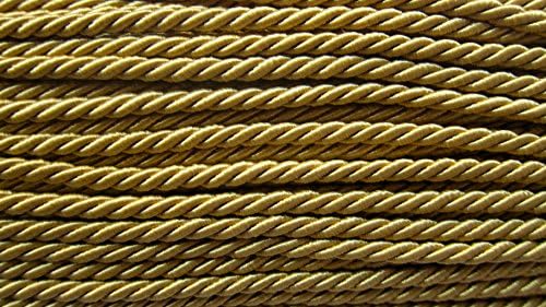 Twisted Rope Gold Color 4 Mm Three Ply Twisted Cord Twisted Rope Gold - Twisted Twine 1016/ 6 Yard Count
