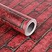 Yifely Red Brick Self Adhesive Shelf Drawer Liner Door Sticker Rural Contact Paper 17.7inch by 9.8 Feet