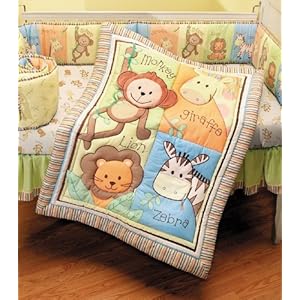  Summer Infant 4 Piece Monkey Jungle Collection Crib Set, Neutral 