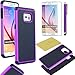 Fulland Hybrid TUFF Case for Samsung Galaxy S6 Edge Plus with Stylus Pen and Screen Protector - Purple