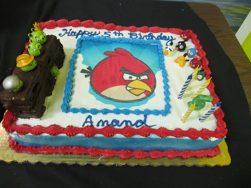 Angry Birds & Pigs Cake - Cupcake Toppers Decorations / Party Favors 12 Pieces