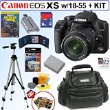 Canon Rebel XS 10.1MP Digital SLR Camera with EF-S 18-55mm f/3.5-5.6 IS Lens + 8GB Deluxe Accessory Kit