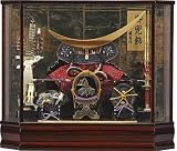 ガラスケース 入り 兜 飾り 20-523 六角天智兜