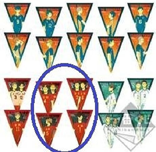 Ichiban Kuji Haikyuu New K-Prize flag Sticker Set Kotsume Set , Kuroo Set