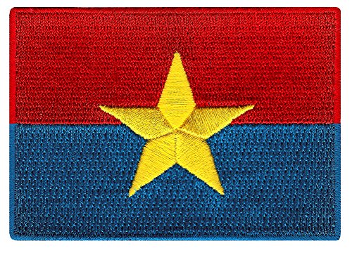 Viet Cong North Vietnam War Flag Embroidered Patch Vietnamese Iron-On Emblem