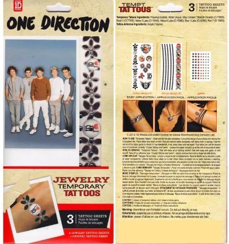Tempt Tattous One Direction Waterbased Temporary Tattoo, Jewelry 2, 0.6 Ounce by Tempt Tattous