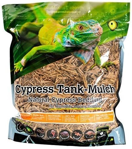 Galapagos Pet Supply 05054 8 qt. Cypress Tank Mulch Stand-Up Pouch - Natural, Case of 6