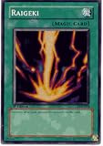 Yu-Gi-Oh Blue Eyes White Dragon Foil Card - Raigeki LOB-053