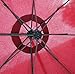 AMT 10 Feet Patio Hanging Umbrella, Red