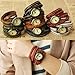 Fashion Rivet Weave Wrap Around Leather Retro Bracelet Woman Wrist Watch Dark Red