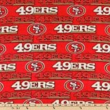 60'' Wide NFL Fleece San Francisco 49ERS Red Fabric By The Yard