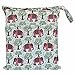 Wet Dry Bag Baby Cloth Diaper Nappy Bag Reusable with Two Zippered Pockets (Red Elephant)