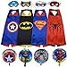 Tsye Superhero Assorted Kids' Costumes with Satin Cape and Felt Mask (Set of 4)
