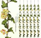 SIX 6' Artificial Grape Ivy Garlands with Grape Clusters