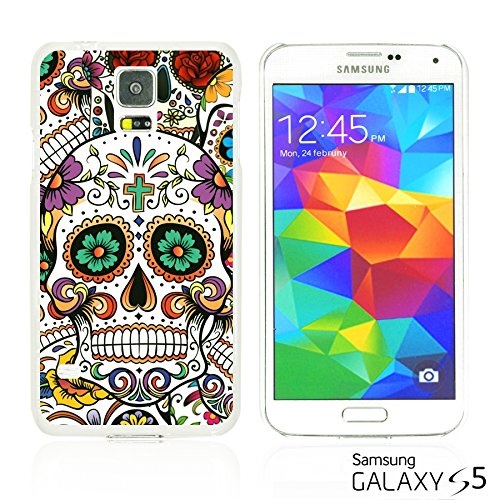 OBiDi - Skull Pattern Hardback Case for Samsung Galaxy S5 - Beautiful Sugar Skull