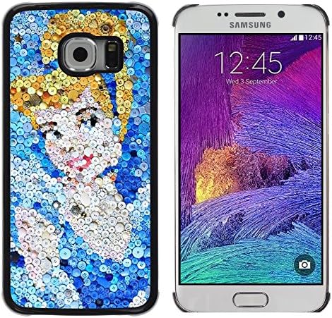 TopCaseStore / Snap On Hard Back Shell Rubber Case Protection Skin Cover - Cinder Character Art Glitter Picture Cartoon - Samsung Galaxy S6 EDGE SM-G925