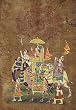 Modern Art Miniatures India Folk Paintings Drawings & Water Color on Paper Procession 8.5 x 13 inches