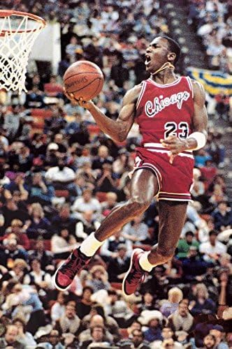 Michael Jordan Dunks Art Wall Silk Poster Super Basketball Star Pictres For Room Decor 24x36inch