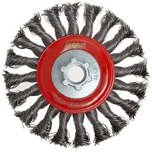 Norton Standard Wire Wheel Brush, Threaded Hole, Carbon Steel, Full Twist Knotted