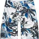 RUSTY Ukes Mens Boardshorts - White/Black/Blue