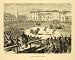 1875 Wood Engraving Peru Cusco Bullfighting Bullring Blood Sport Arena Bull - Original Engraving