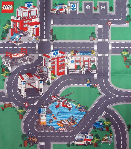 Universal Trends UT80465 - Lego Spielmatte - Motiv Rettungsteams