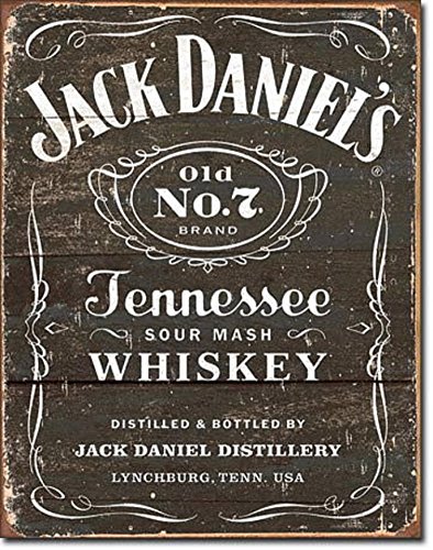 Jack daniel s - weathered logo tin sign 13 x 16in