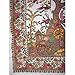 Cream Tree of Life Indian Bedspread, Twin Size
