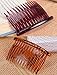 Prettyou 3.2“ Effortless Beauty Assorted Side Combs Hair Clip Comb Pin，4-count