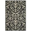 Patio Indoor Outdoor All Polypropylene CY2663 Black 7' 10 Square Rug