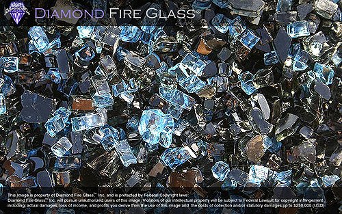Royal Black Ice - Premixed Fireplace Glass - 25 LBS.