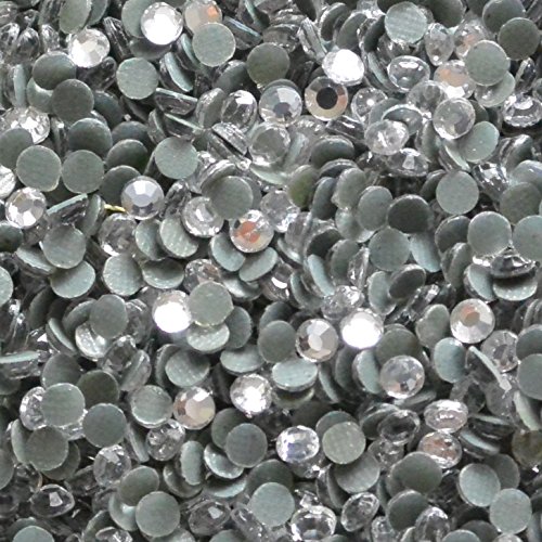5mm (20ss) Hot Fix Korean Rhinestones 10 Gross Approx 1440 Stones by Weight (Crystal Clear)