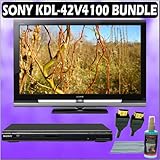 Sony Bravia V-Series KDL-42V4100 42in. 1080P LCD HDTV + Sony DVD Player Accessory Kit