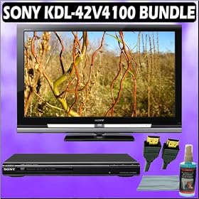 Sony Bravia V-Series KDL-42V4100 42in. 1080P LCD HDTV + Sony DVD Player Accessory Kit