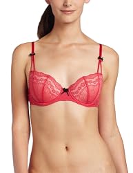 Betsey Johnson Women's Eyelet Lace 3 Section Foam Demi