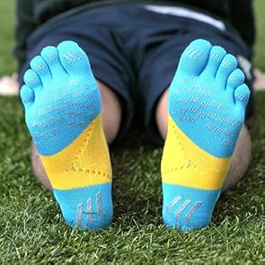 (Tabio)レーシングラン五本指ソックス25-27cm ターコイズブルー