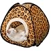 Pet Supplies : Kitty Snooze Den - Leopard-Print