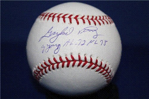 Gaylord Perry Autographed/Hand Signed Rawlings Official MLB Baseball with 2 Time Cy Young Award Winn