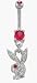 July Birthstone Playboy Belly Button Ring