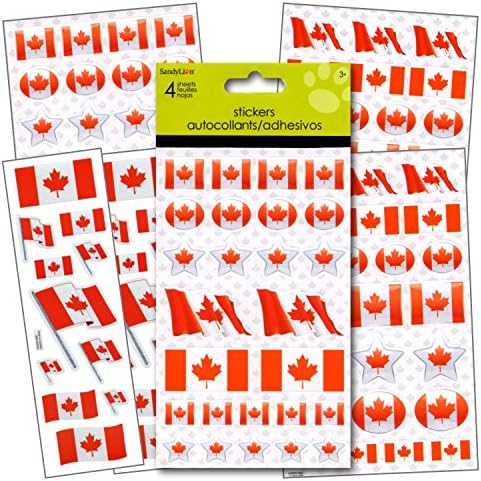 Canadian Flag Stickers - 6 Sticker Sheets