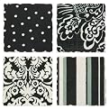 Classic Black Tumbled Stone Coaster Set of 4