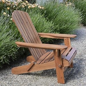 Fauteuil Adirondack Pliable Outsunny En Bois De Pin Blanc - Grand Confort Pour Jardin Et Terrasse