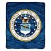 Northwest Company 50-Inch by 60-Inch Plush Raschel Throw, United States Air Force