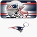 New England Patriots License Plate & Key Ring Auto Set