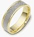18 Karat Gold and Platinum 7mm Comfort Fit Wedding Band Ring