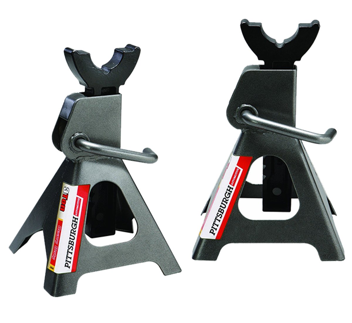 Pittsburg 3 Ton Low Profile Floor Jack and Jack Stands Set Combo with