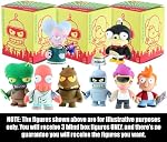 Futurama x Kidrobot ~3" Mini-Figure Triple Pack (3 Randomly Picked Blind Box Figures)