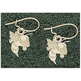 LogoArt Georgia Tech Yellow Jackets 10K Gold Team Font 3/8 Dangle Earrings