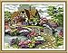 Yontree DIY Handmade Countryside Flower Stamped Cross Stitch Kit Embroidery Kit Home Decor