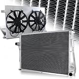 1999 - 2006 BMW E46 3 Series Manual Transmission Aluminum 2 Row Radiator + Fan Shroud by DNAMotoring